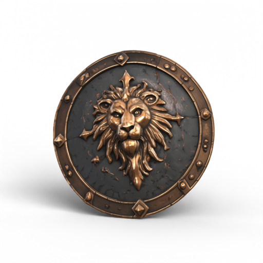Lion Head Shield 3D Model
