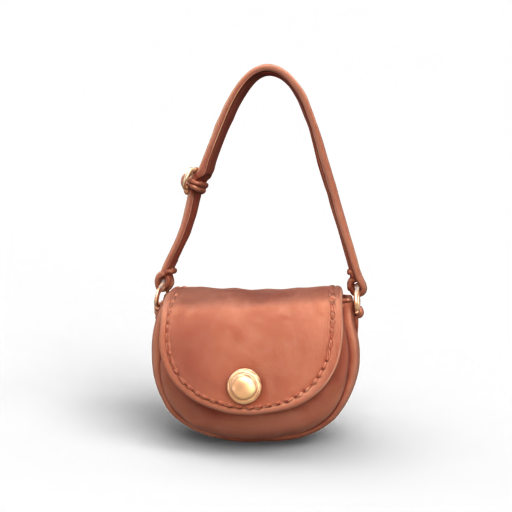 Brown Crossbody Bag 3D Model