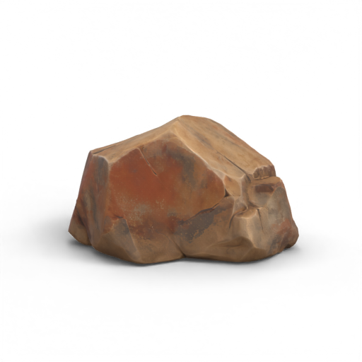 Red Sandstone Rock 3D Model