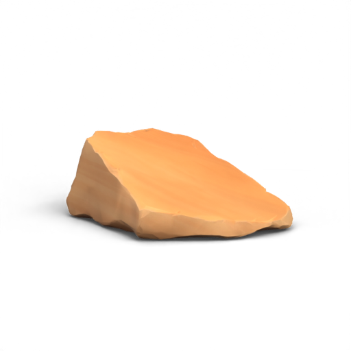 Flat Sandstone Rock 3D Model