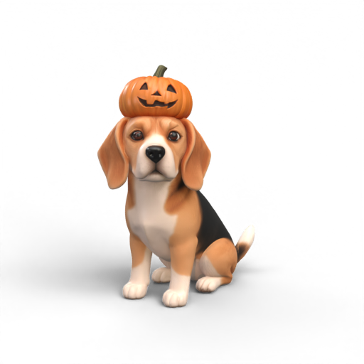 Halloween Beagle 3D Model
