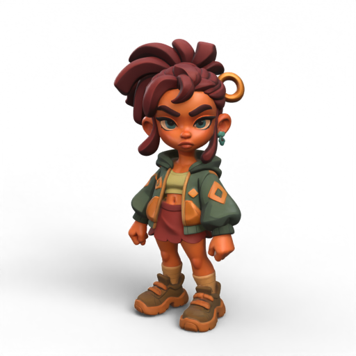 Stylized Girl Character 3D Model