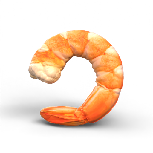 Cooked Shrimp 3D Model