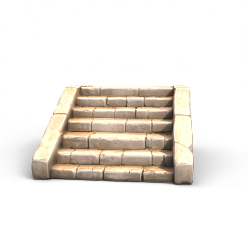 Stone Stairs 3D Model