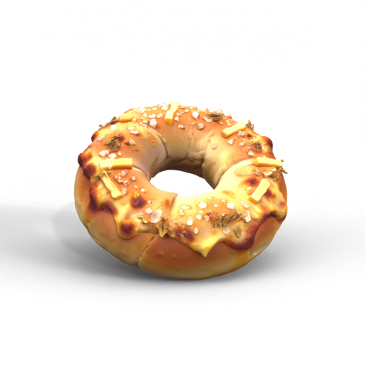 Cheese Bagel 3D Model