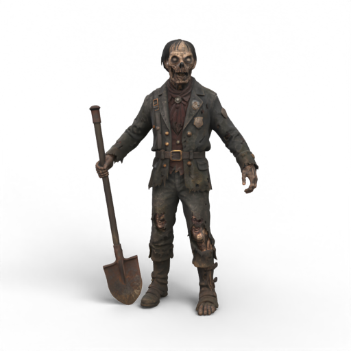 Halloween Zombie Warden 3D Model