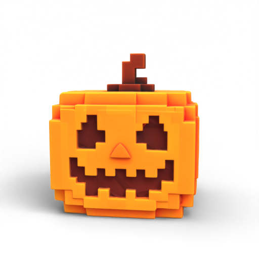 Minecraft-styled Pumpkin Tabletop 3D Model