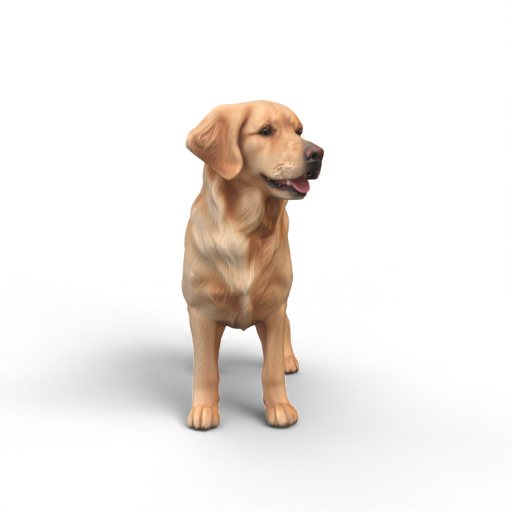 Golden Dog 3D Model