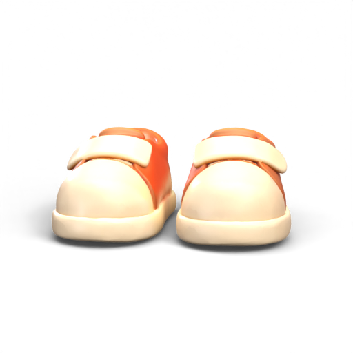 Brown and Beige Shoes 3D Model