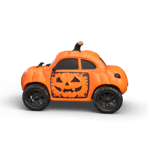Pumpkin Toy Car 3D Model