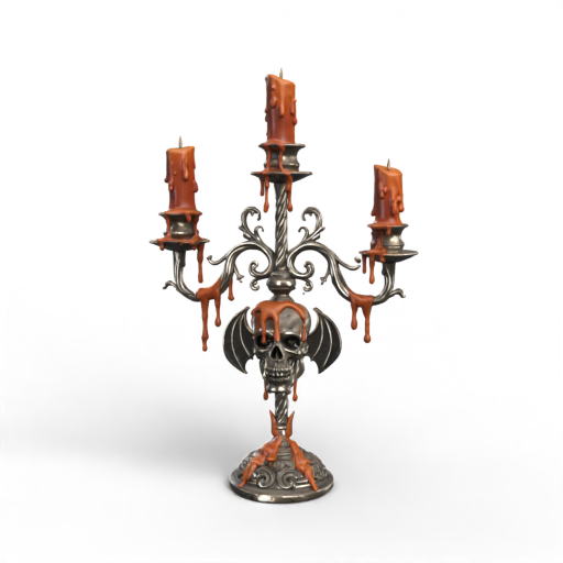 Skull Candelabra 3D Model