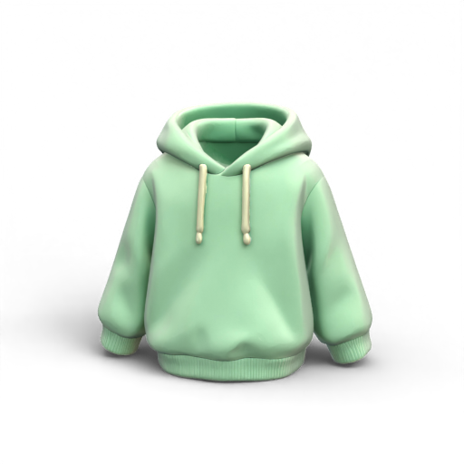 Mint Green Hoodie 3D Model