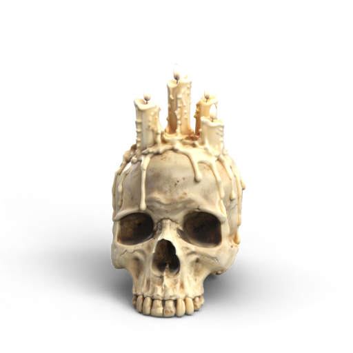 Candle Crown Skull 3D Model