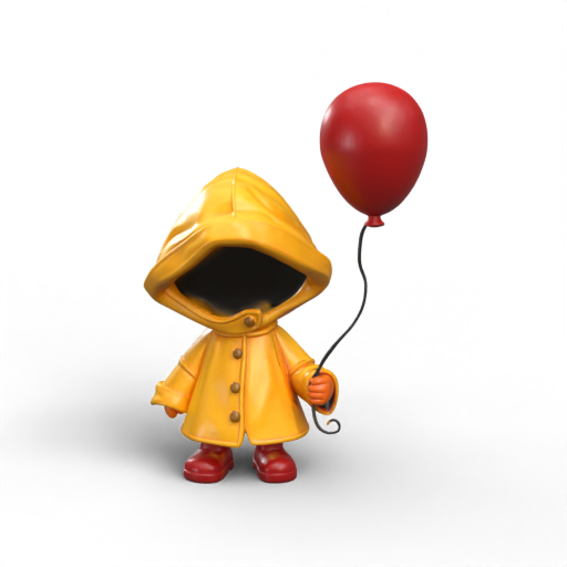 Faceless Figure in Raincoat 3D Model