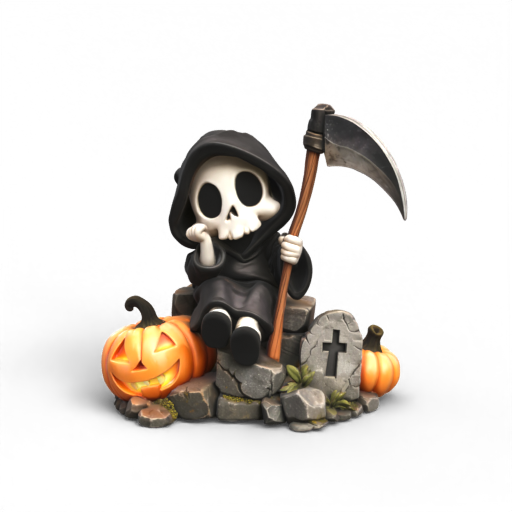 Grim Reaper Figurine 3D Model