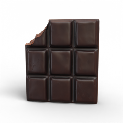 Bitten Chocolate Bar 3D Model