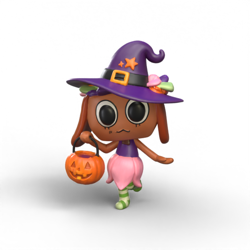 Witch Bunny Figurine 3D Model