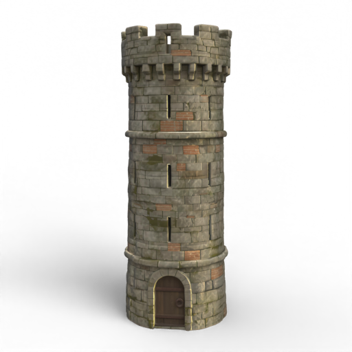 Medieval Stone Tower 3D Model