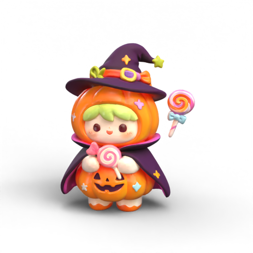 Pumpkin Witch 3D Model